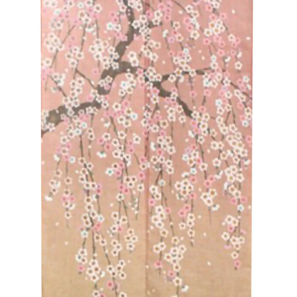 Japanese Style Gradient Weeping Cherry Blossom Noren Curtain - Image 3