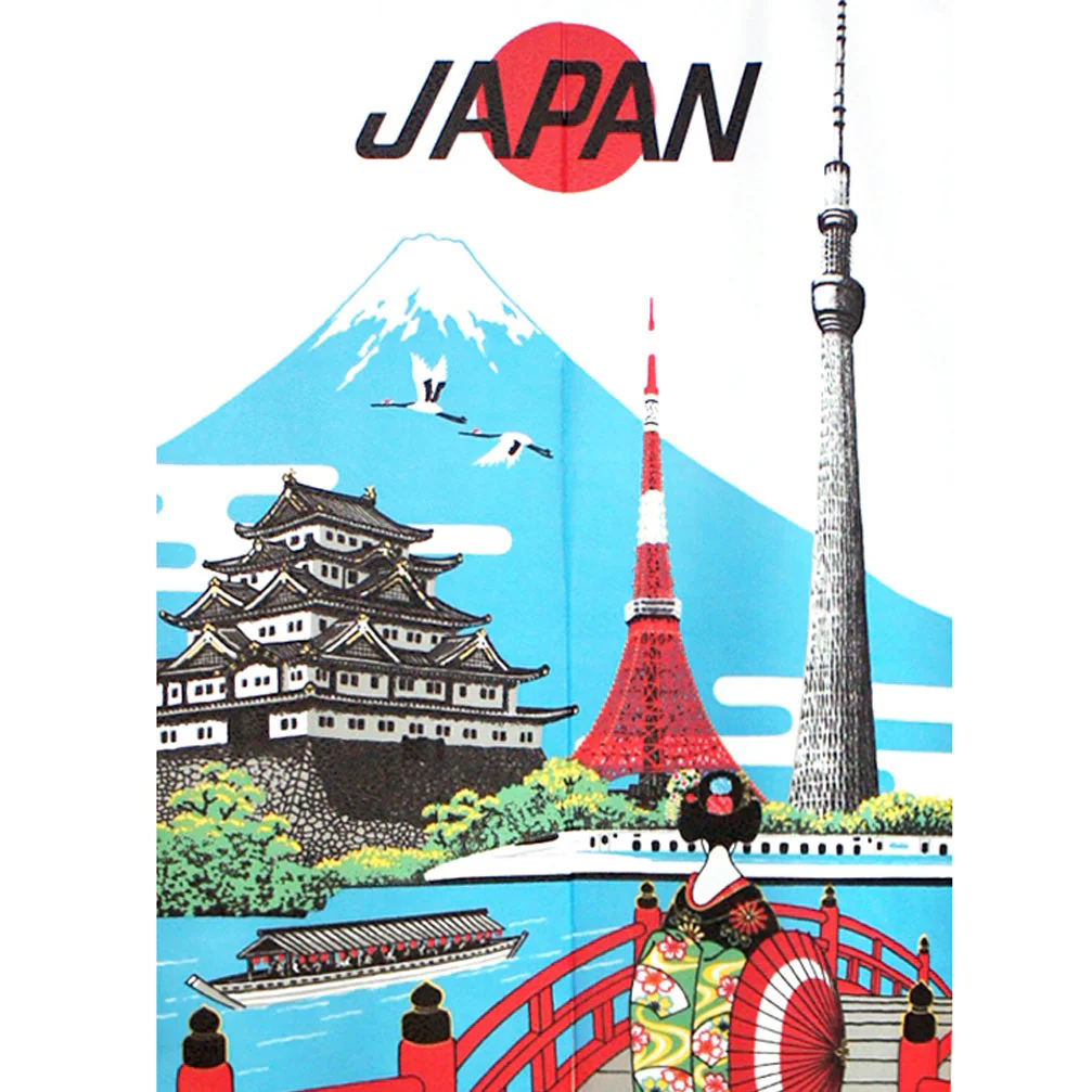 Japanese Style Japanese Tourist Spots, Lace Noren Curtain - Image 3
