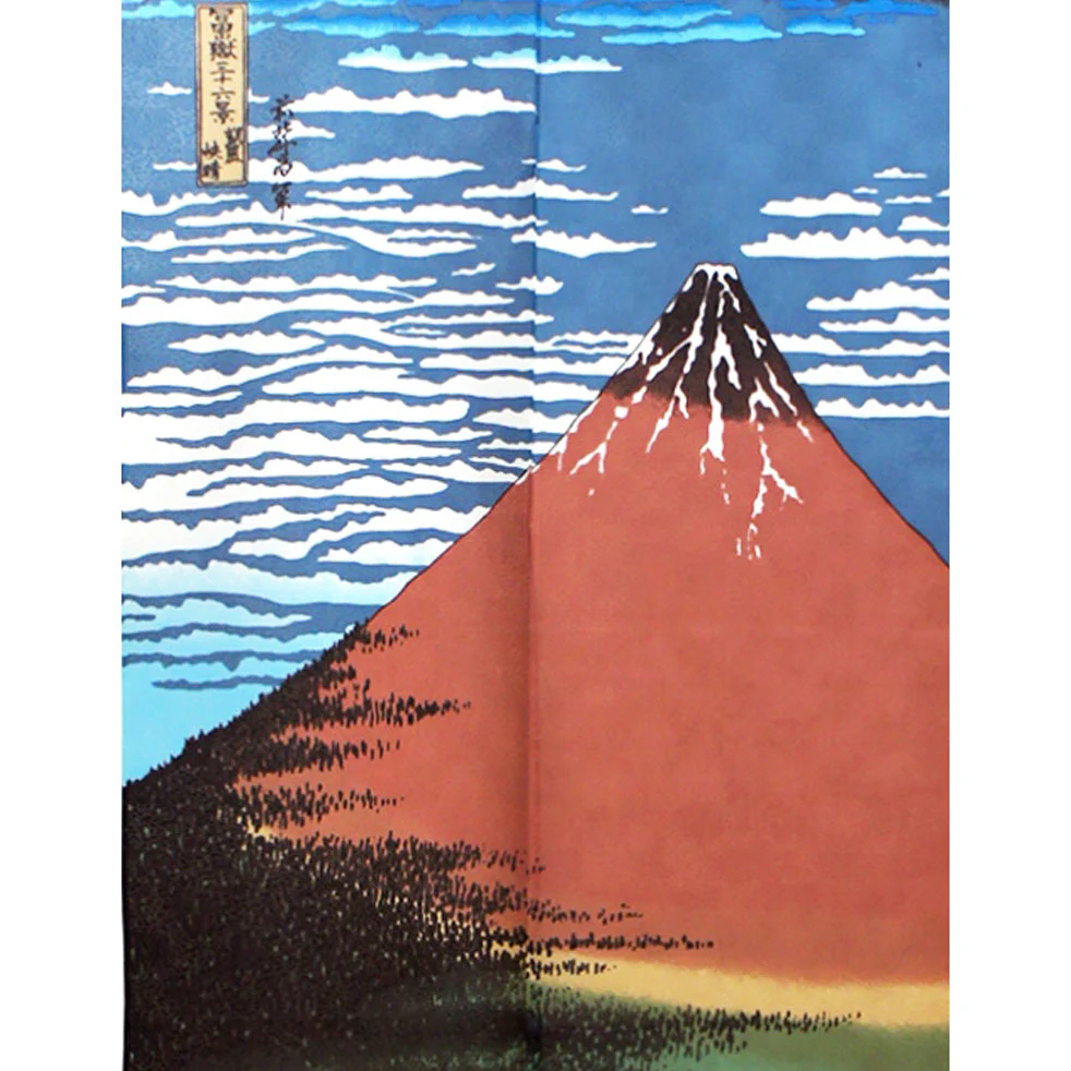 Japanese Style Katsushika Hokusai: Fine Wind Clear Morning Noren Curtain - Image 2