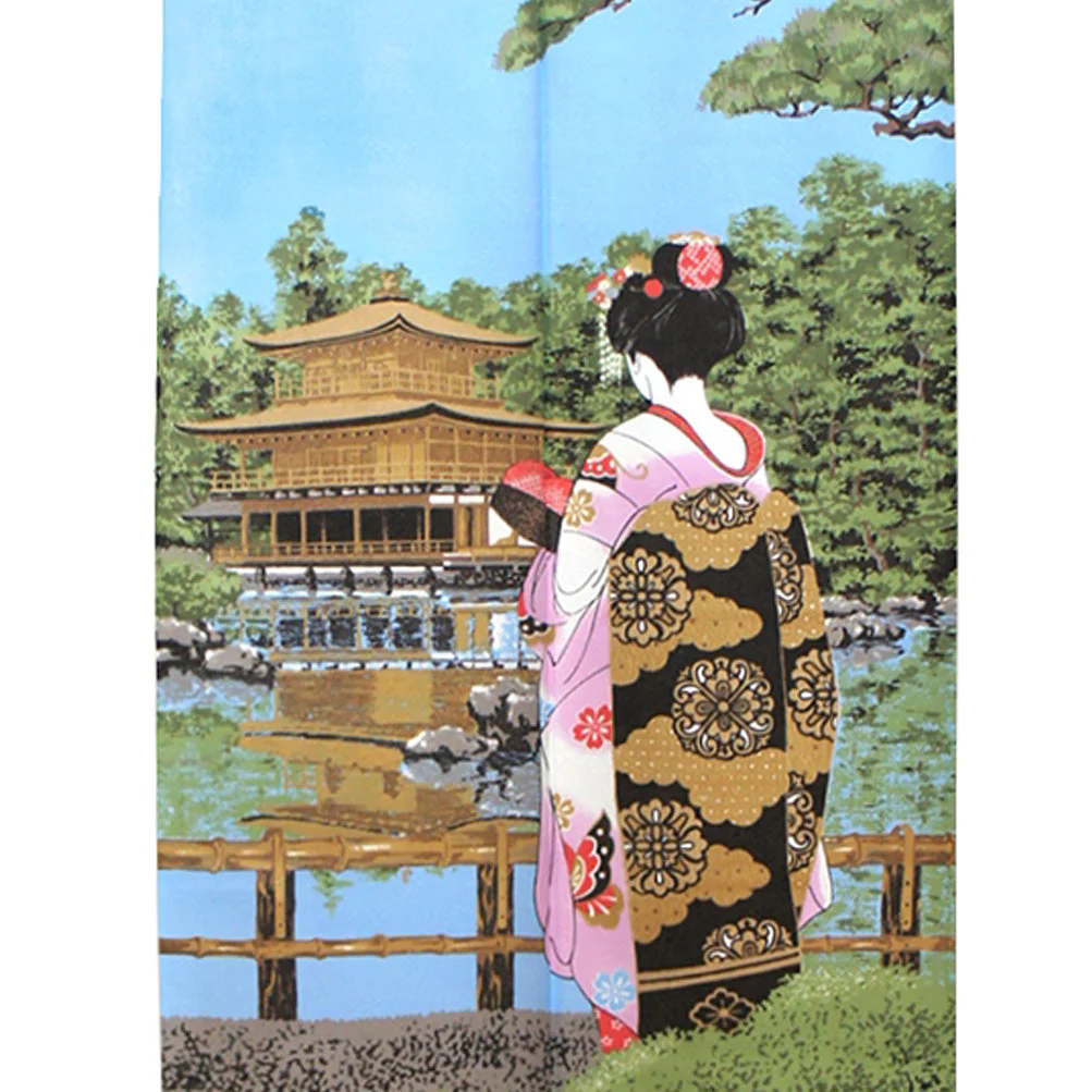 Japanese Style Kinkaku-ji & Maiko Noren Curtain - Image 3
