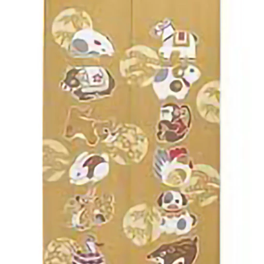Japanese Style Long Chinese Zodiac Noren Curtain - Image 2