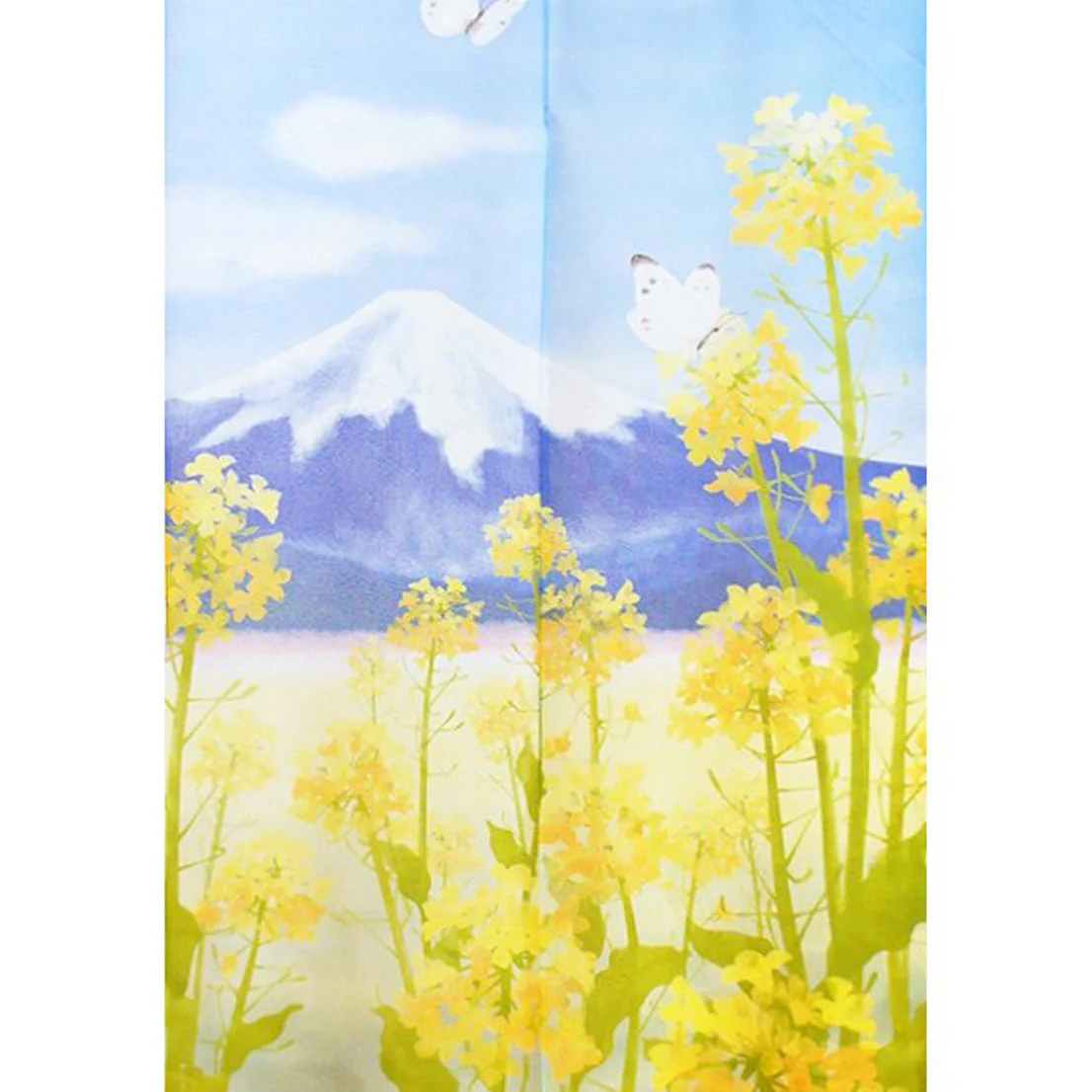 Japanese Style Yamanaka Naoko: Canola Flower & Mt. Fuji Noren Curtain - Image 2
