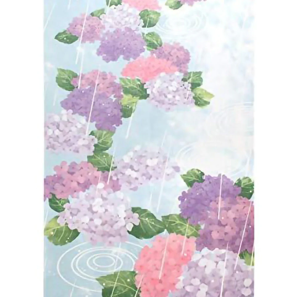 Japanese Style Yamanaka Naoko: Hydrangea & Rain Noren Curtain - Image 2