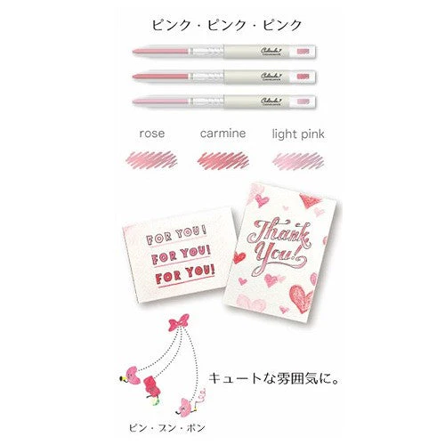 Kutsuwa Culiculu Twist Out Colored Pencils Pink Pink Pink - Image 3