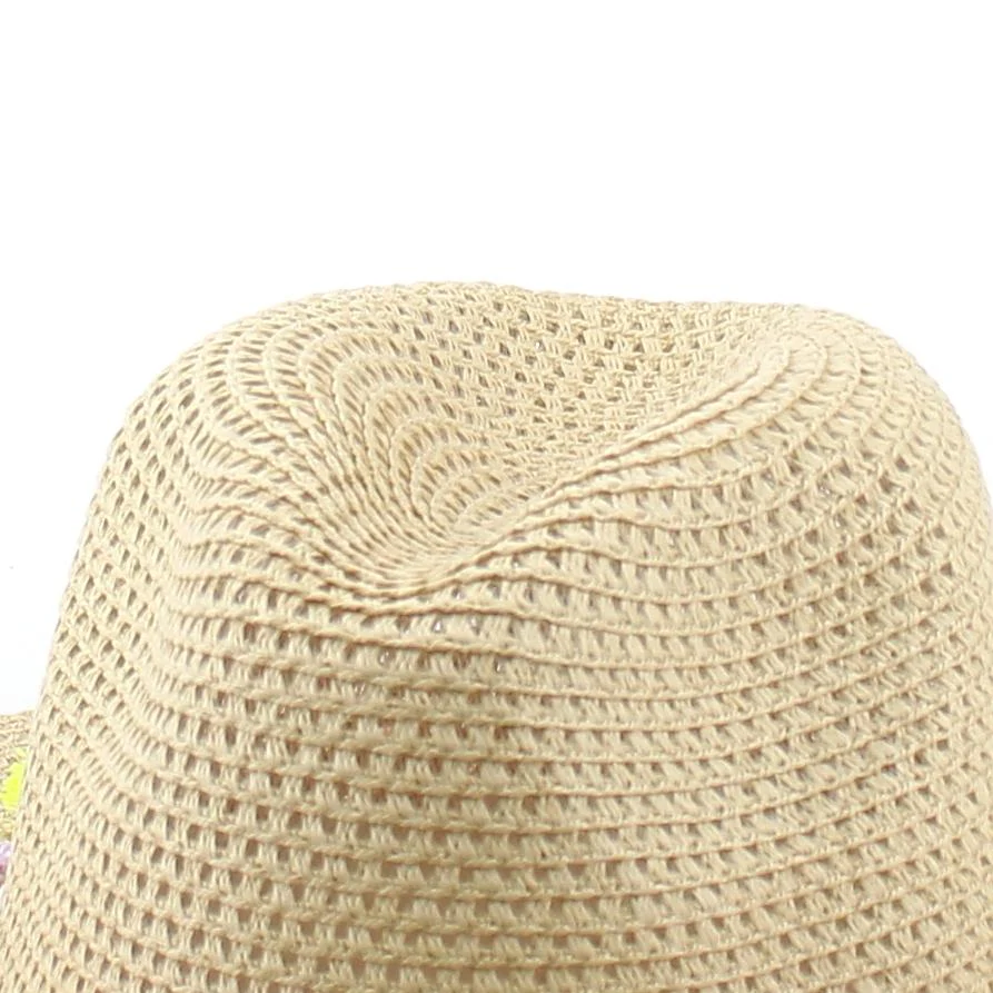 Ladies Fedora Hat w/Colourful Tassels - Image 2