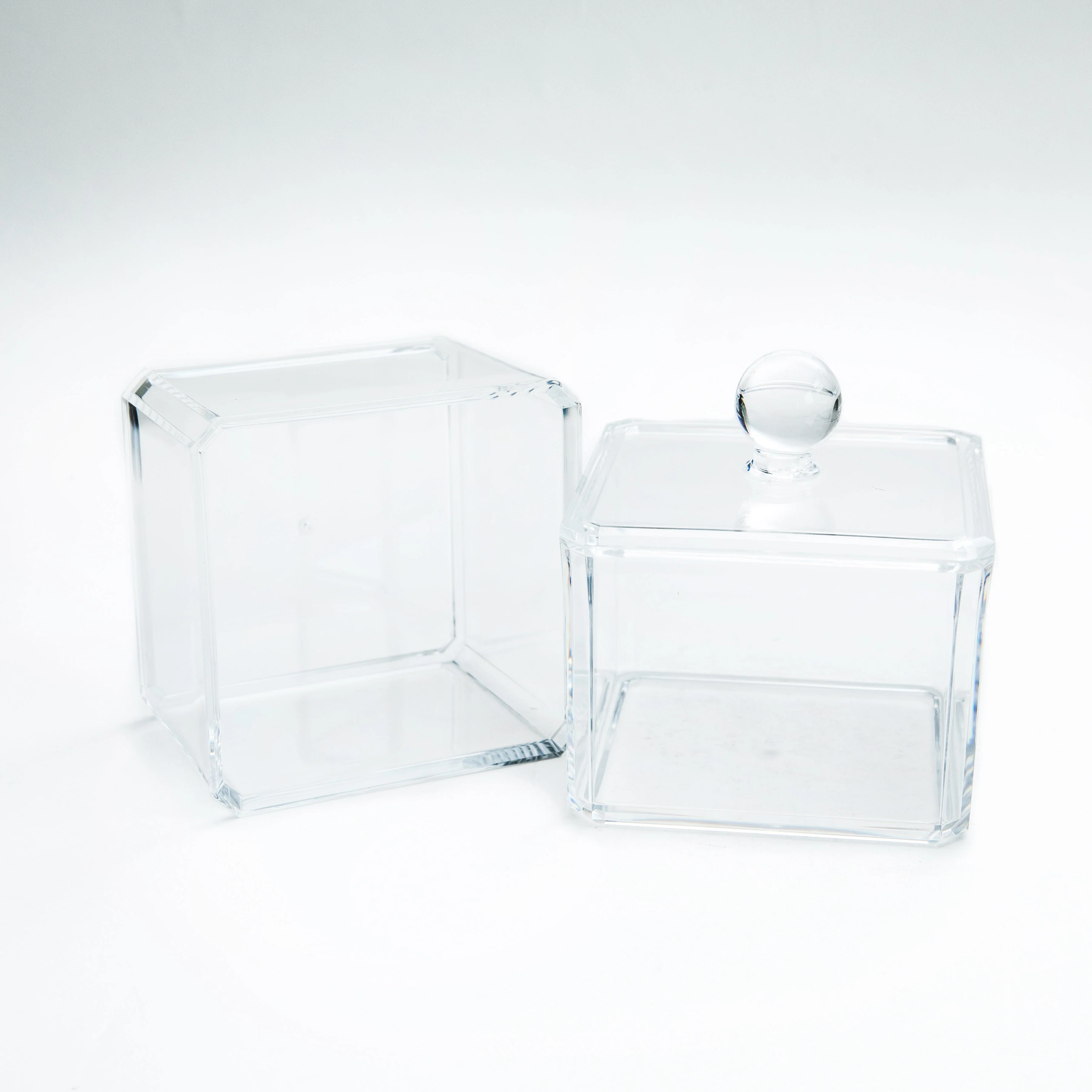 Clear 2-Drawer Cosmetic Organizer with Lid - Image 2