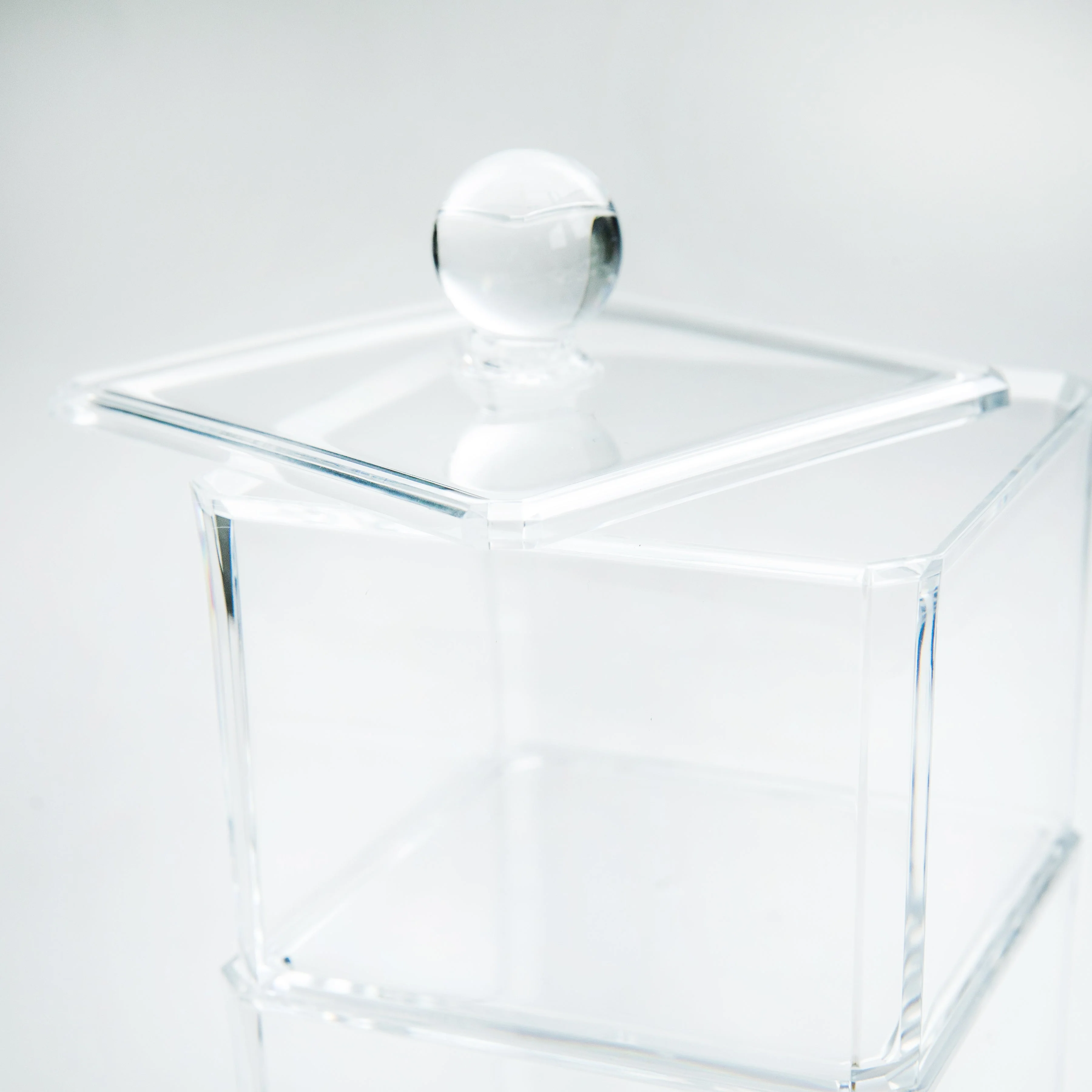 Clear 2-Drawer Cosmetic Organizer with Lid - Image 3