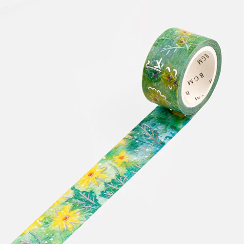 BGM Foil Stamping Washi Masking Tape (Watercolour Flower: Daisy) - Image 3