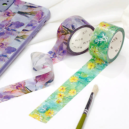 BGM Foil Stamping Washi Masking Tape (Watercolour Flower: Daisy) - Image 4