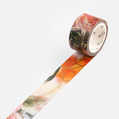 BGM Foil Stamping Washi Masking Tape (Watercolour Flower: Rose) - Image 3