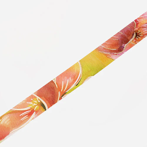BGM Foil Stamping Washi Masking Tape (Watercolour Flower: Tulip) - Image 2