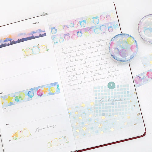 BGM Foil Stamping Yellow Flower Field Washi Masking Tape - Image 5