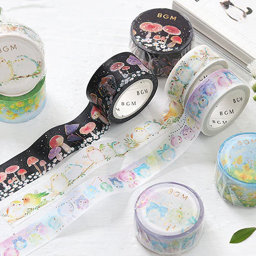 BGM Foil Stamping Yellow Flower Field Washi Masking Tape - Image 6