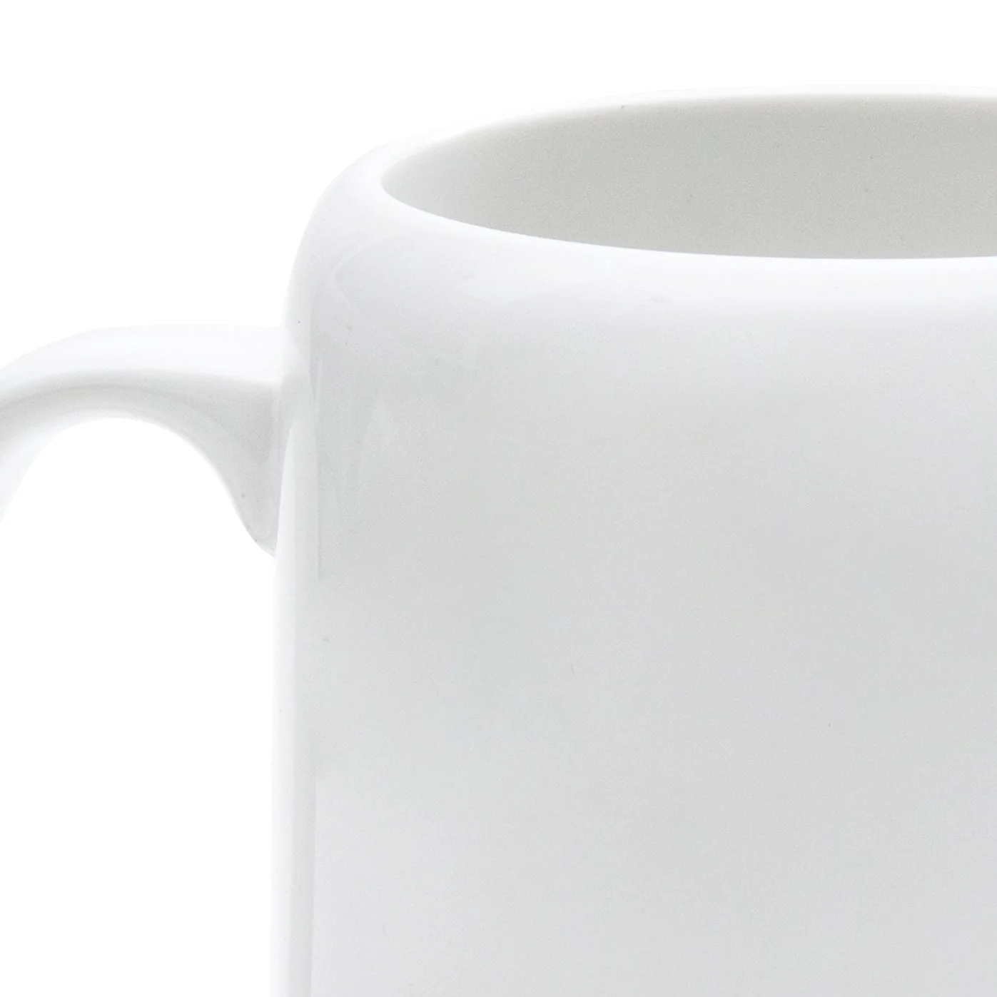 Simple White Porcelain Mug - Image 2