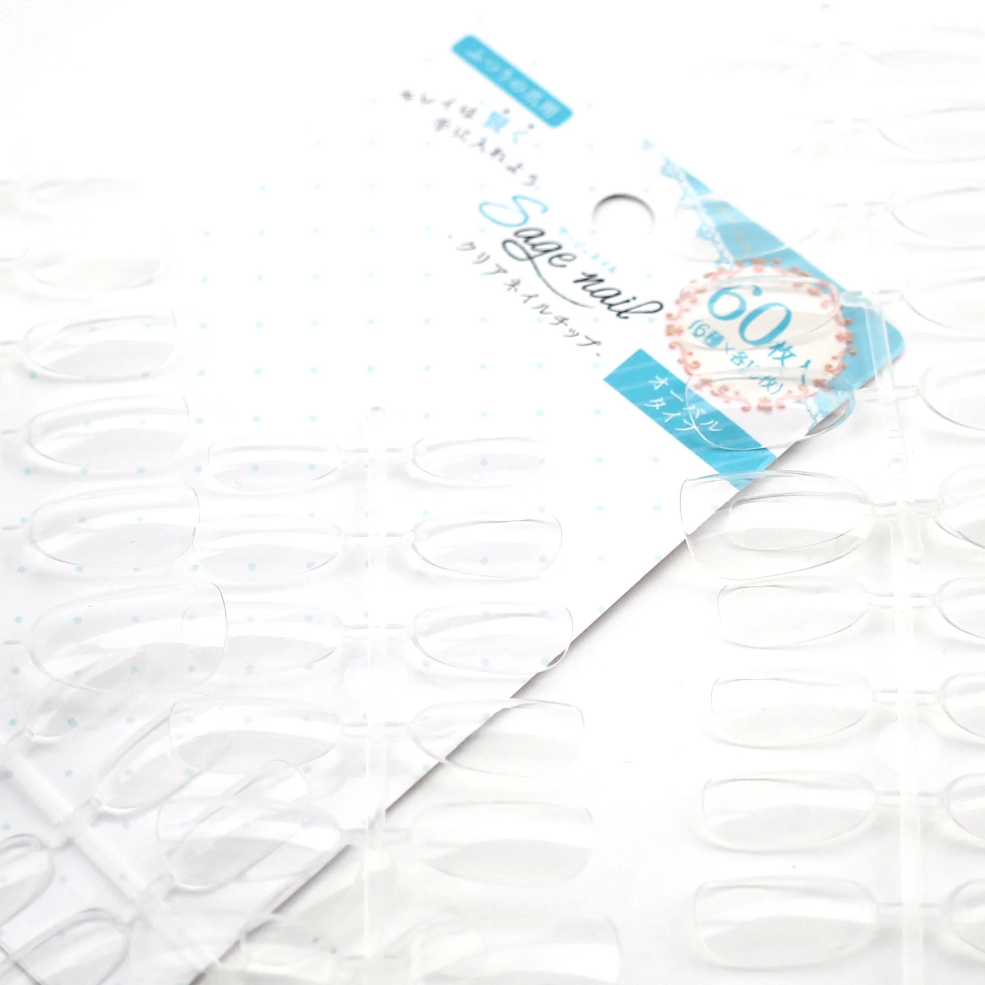 60pc Clear Nail Tips - Image 2
