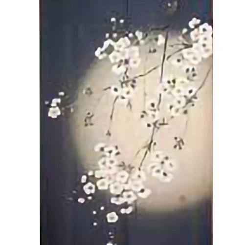 Japanese Style Cherry Blossom at Night Noren Curtain - Image 3