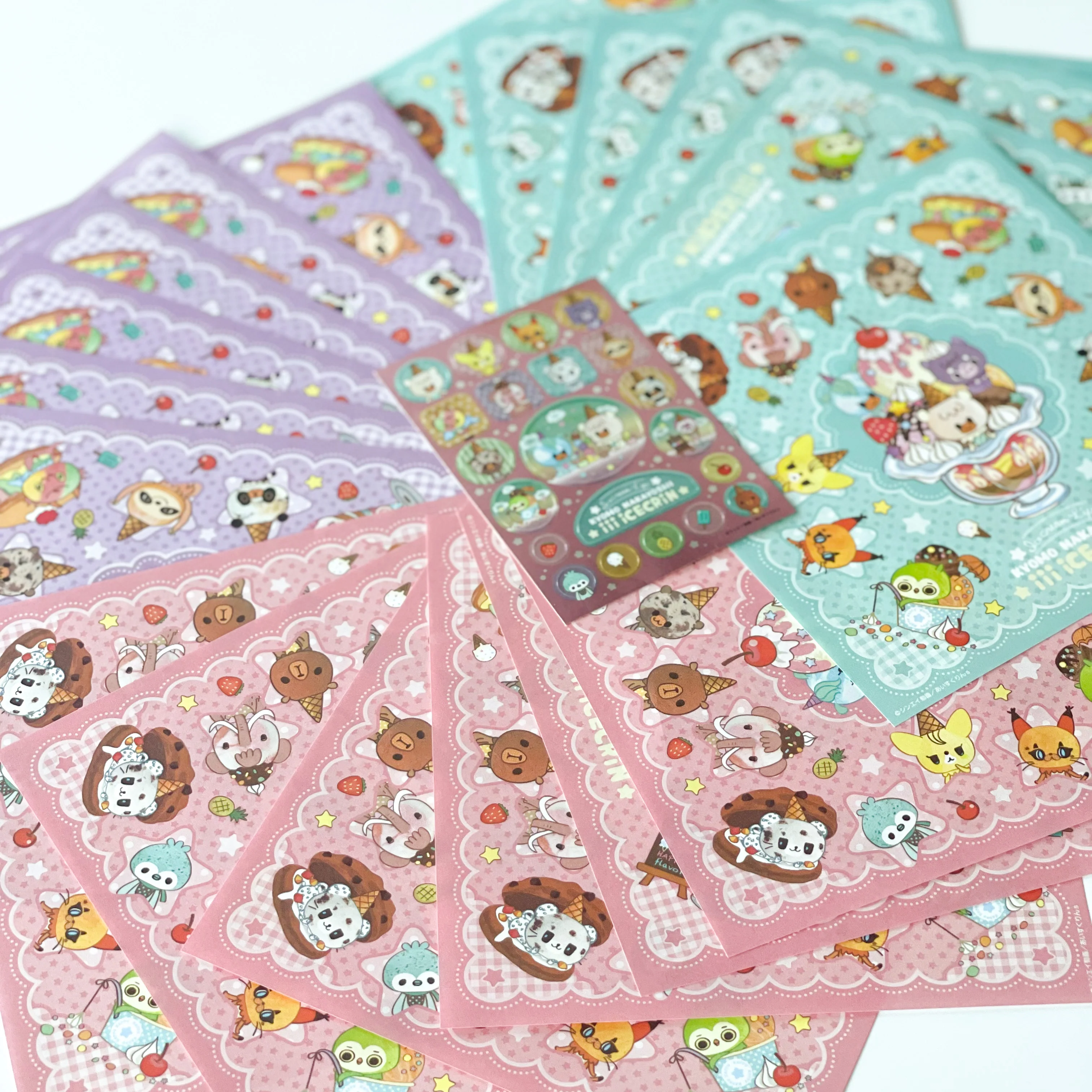 Animal Ice Cream Origami Paper with Stickers - Image 3