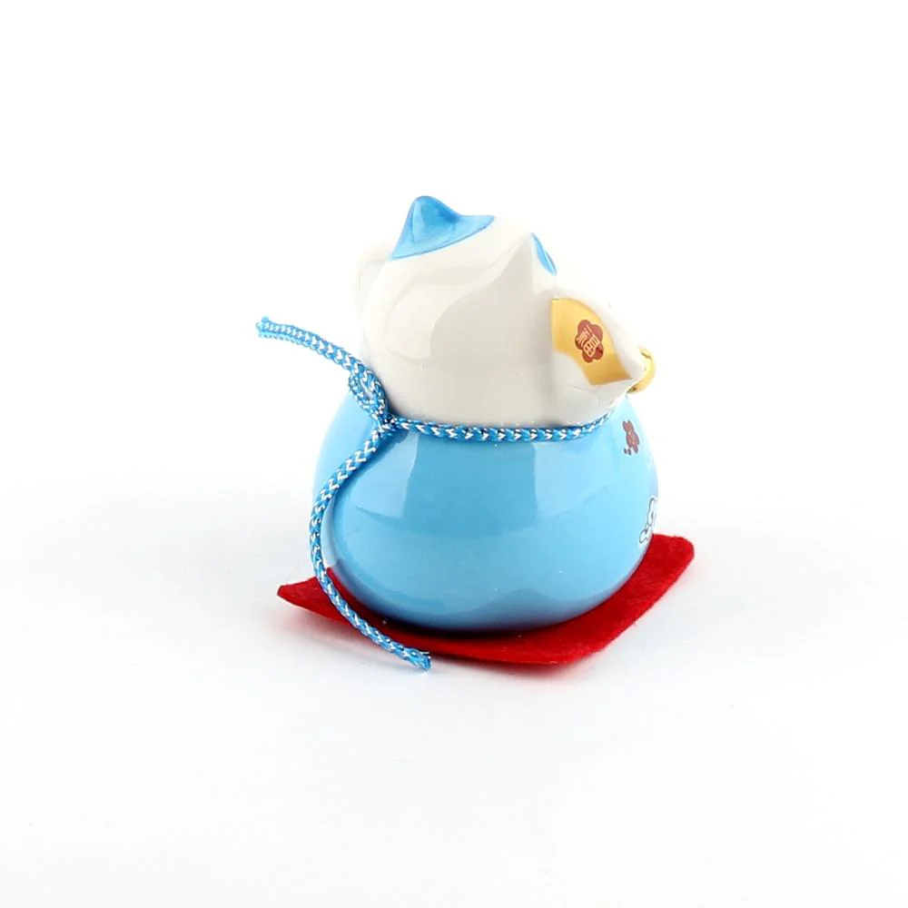 Ornament (Ceramic/Lucky Cat/Blue/D5xW6xH6cm) - Image 2