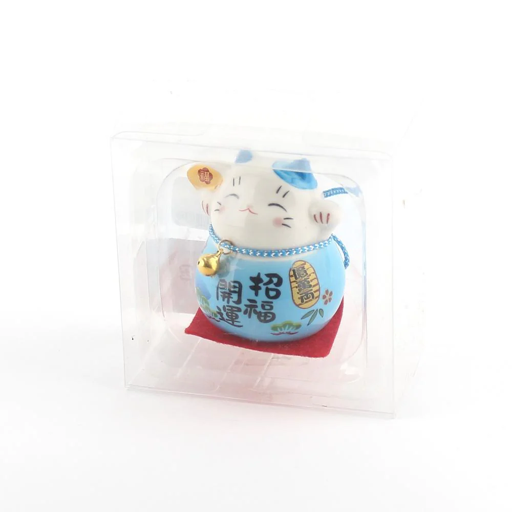 Ornament (Ceramic/Lucky Cat/Blue/D5xW6xH6cm) - Image 3