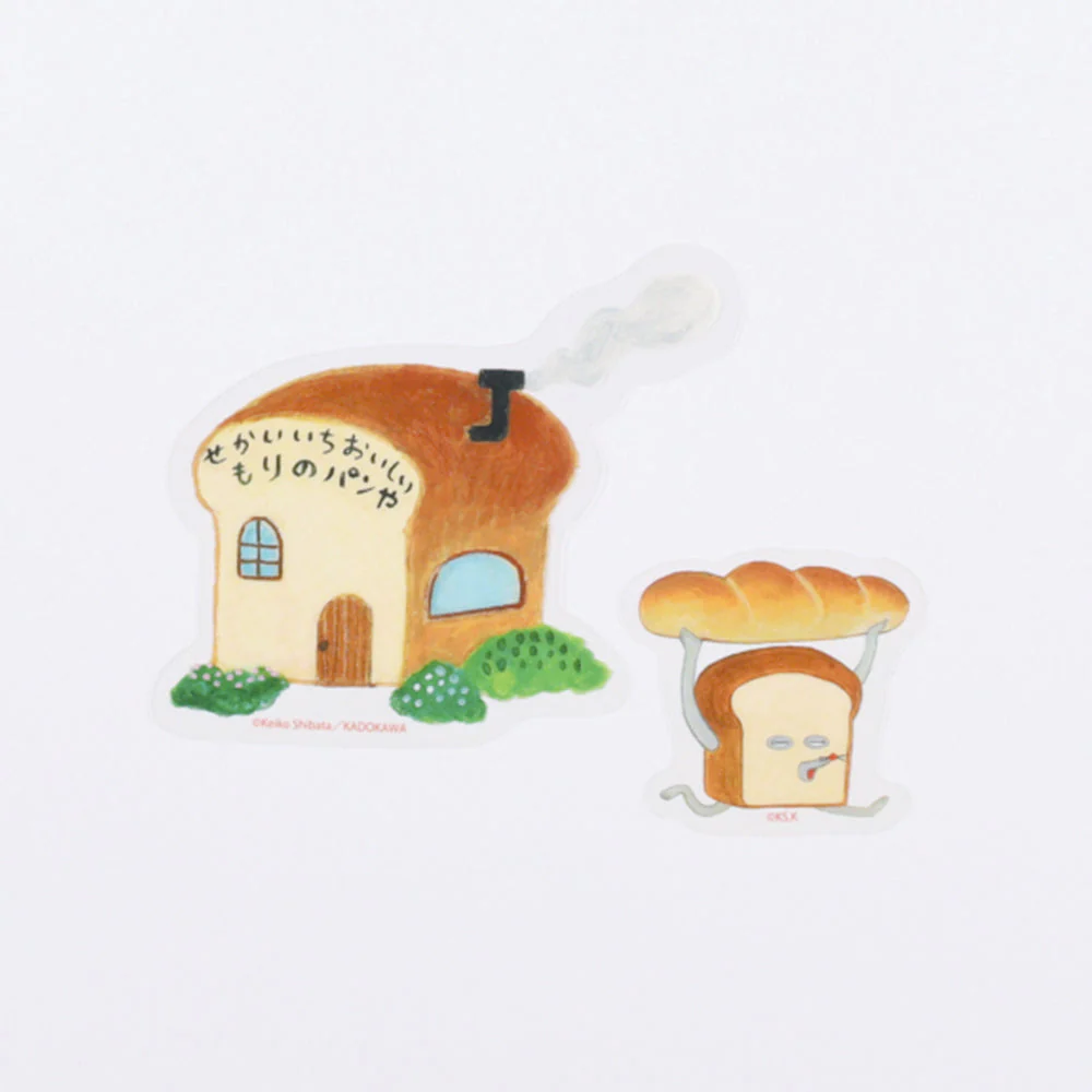 Overglad Green Flash 2pcs Bakery in the Forest Bread Thief Clear Stickers - Image 2