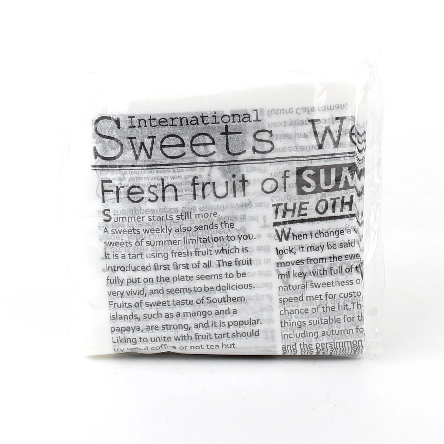 Paper Napkins (Paper/Newspaper/WT/BK/25x25cm (50pcs)) - Image 3