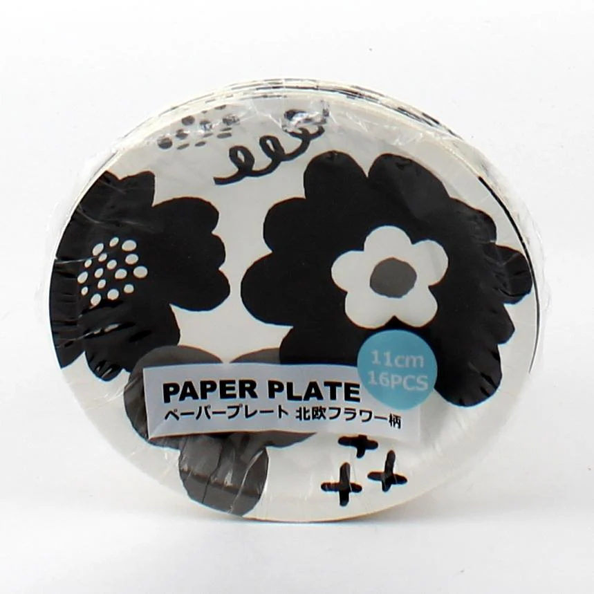 Paper Plates (Flowers/1cm/d.11cm (16pcs)) - Image 2