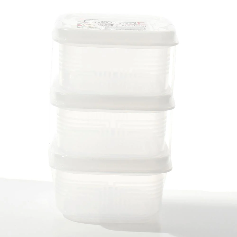 Pack of 3 Plastic Food Container with Lids - Image 2