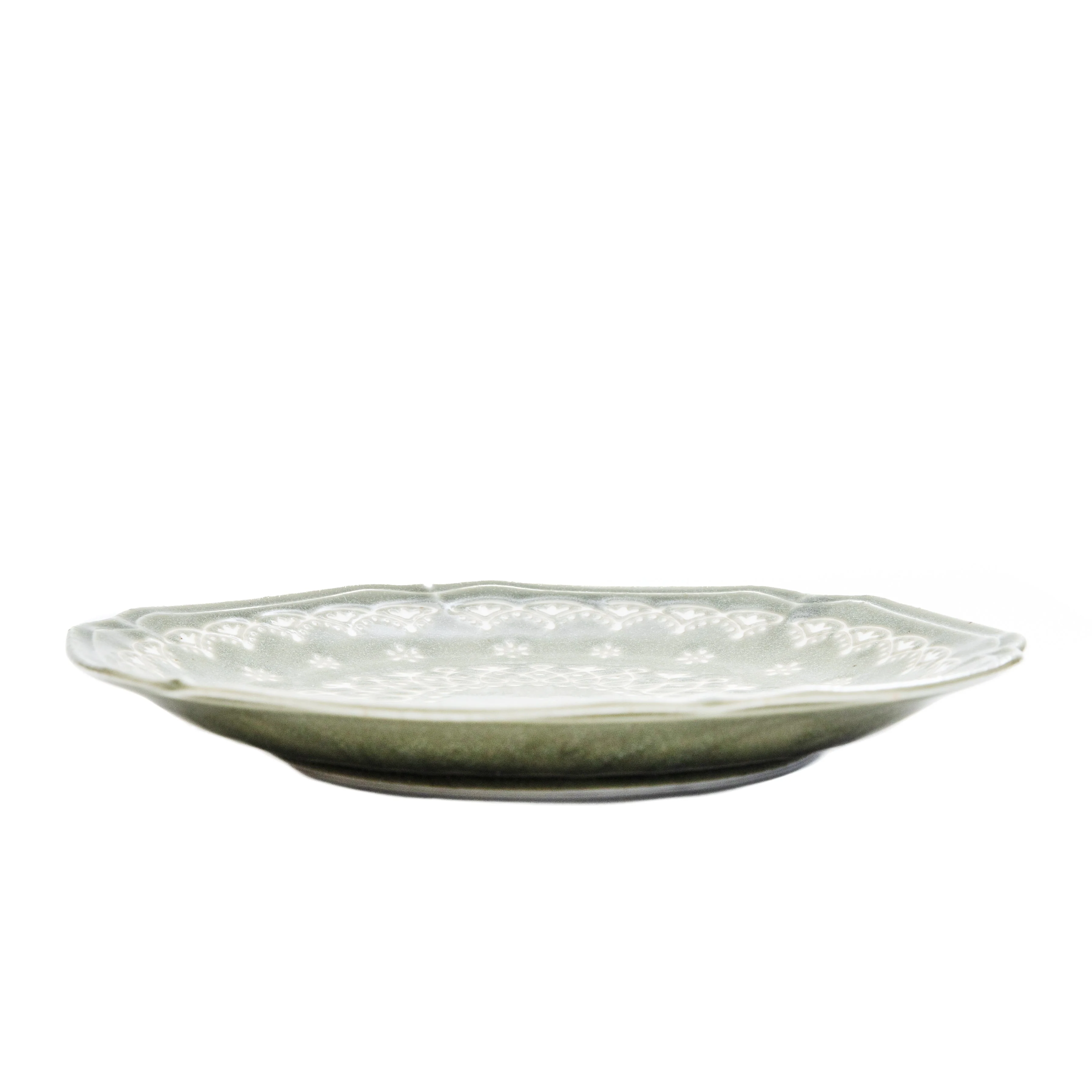 Japanese Porcealin Lace Scalloped Edge Plate (24x23.5x3cm) - Image 2