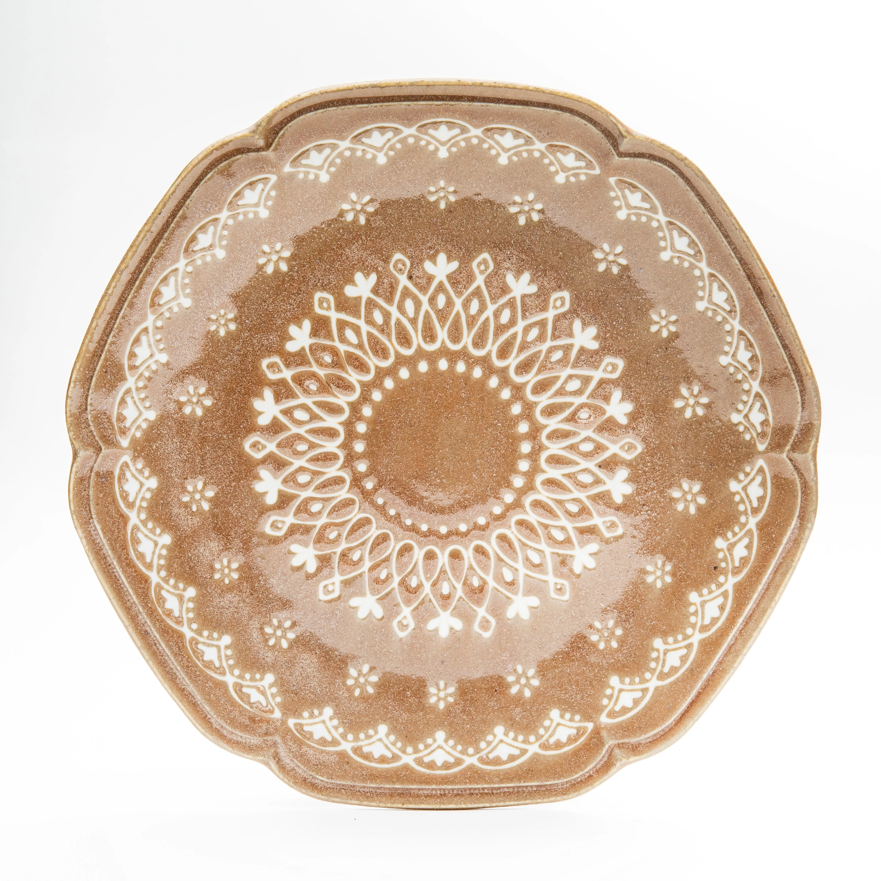 Japanese Porcealin Lace Scalloped Edge Plate (24x23.5x3cm) - Image 5