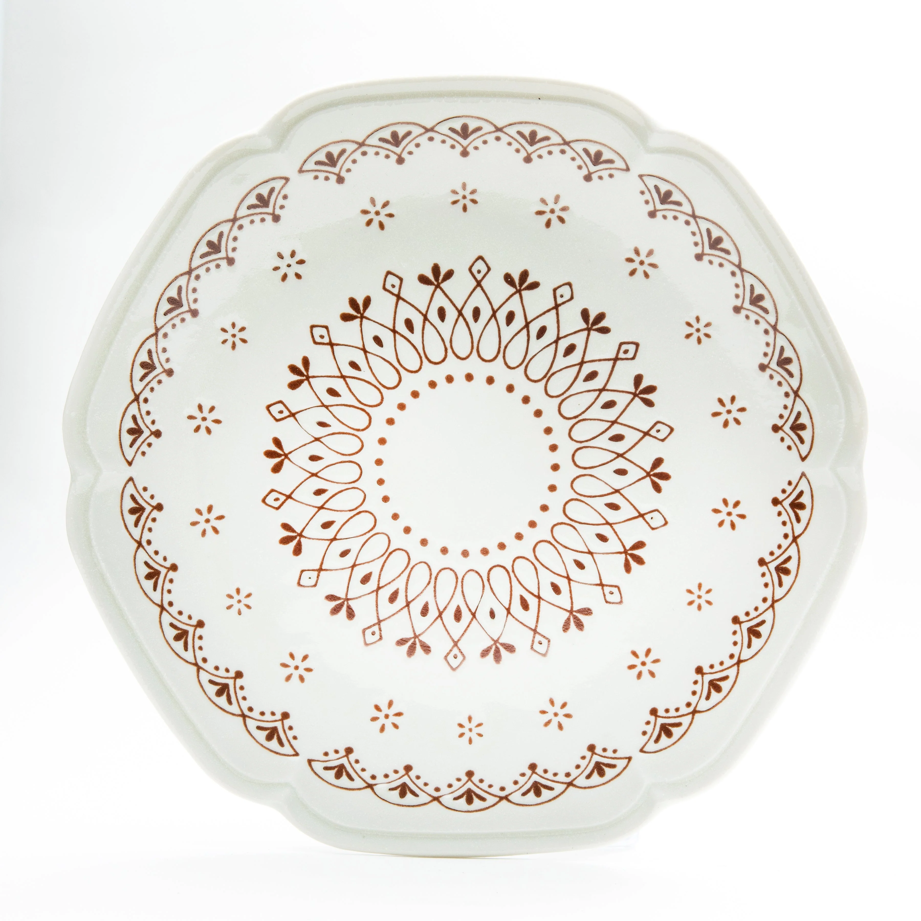 Japanese Porcealin Lace Scalloped Edge Plate (24x23.5x3cm) - Image 8