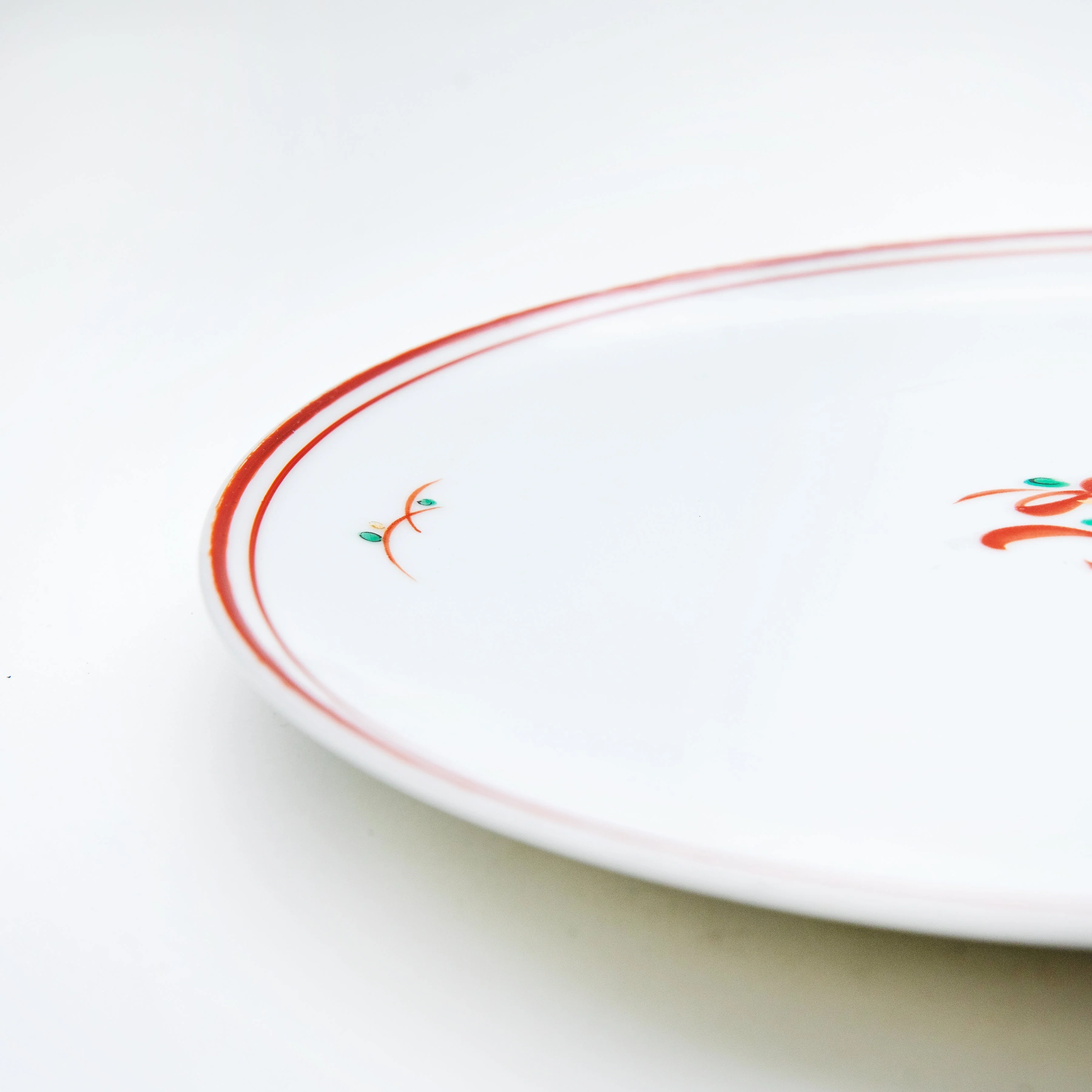 Japanese Porcelain Red Painting Plate - Image 3