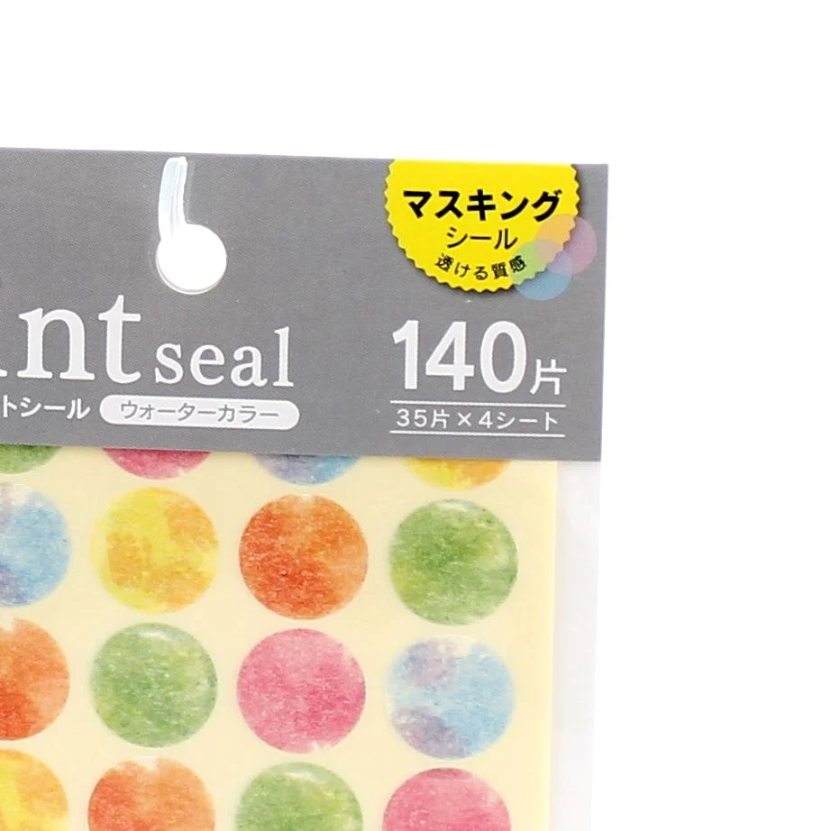 Point Stickers (Circle*Water Paint/d.1.5cm (140pcs)) - Image 2