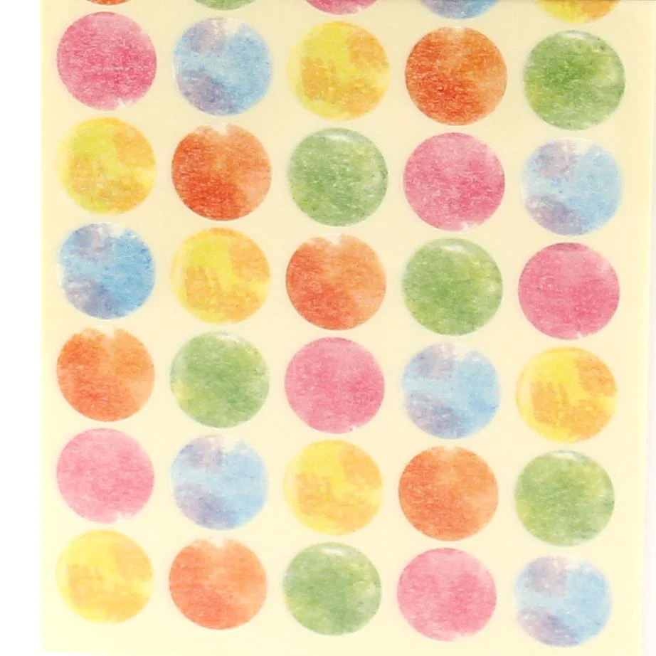 Point Stickers (Circle*Water Paint/d.1.5cm (140pcs)) - Image 3