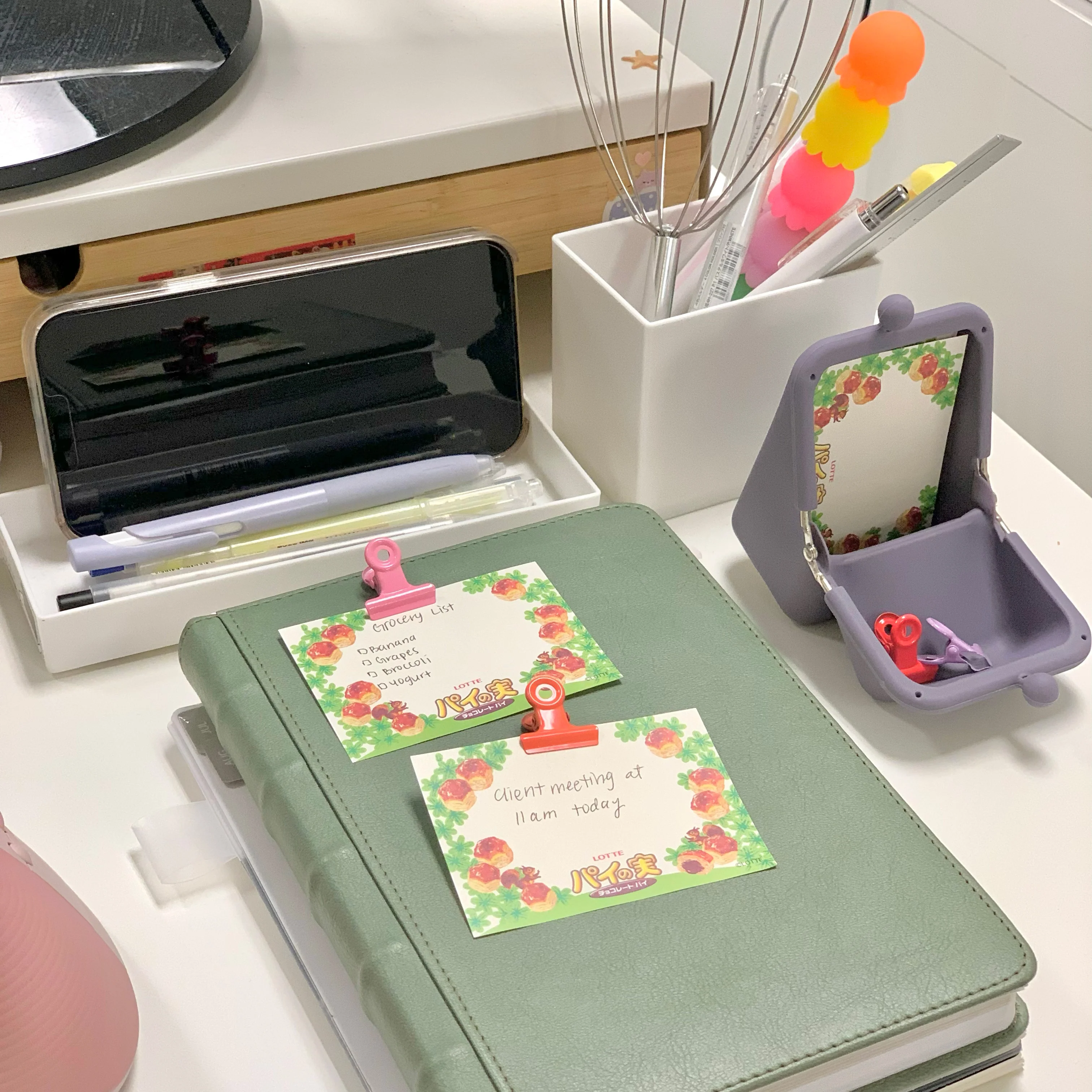 Sticks-to-surface Desktop Organizer with Press Push button to remove - Image 6