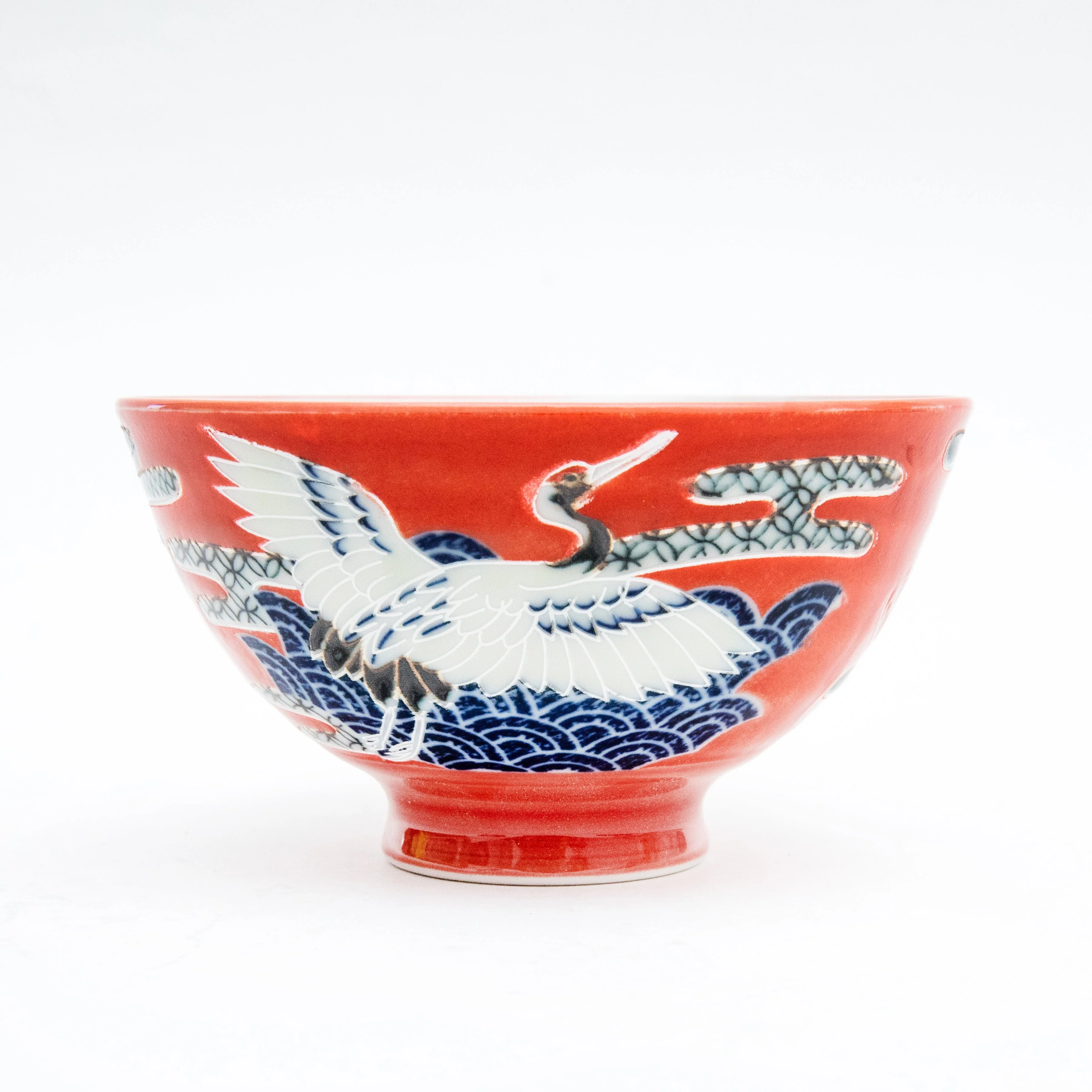 11.4cm Crane Porcelain Rice Bowl  M - Image 3