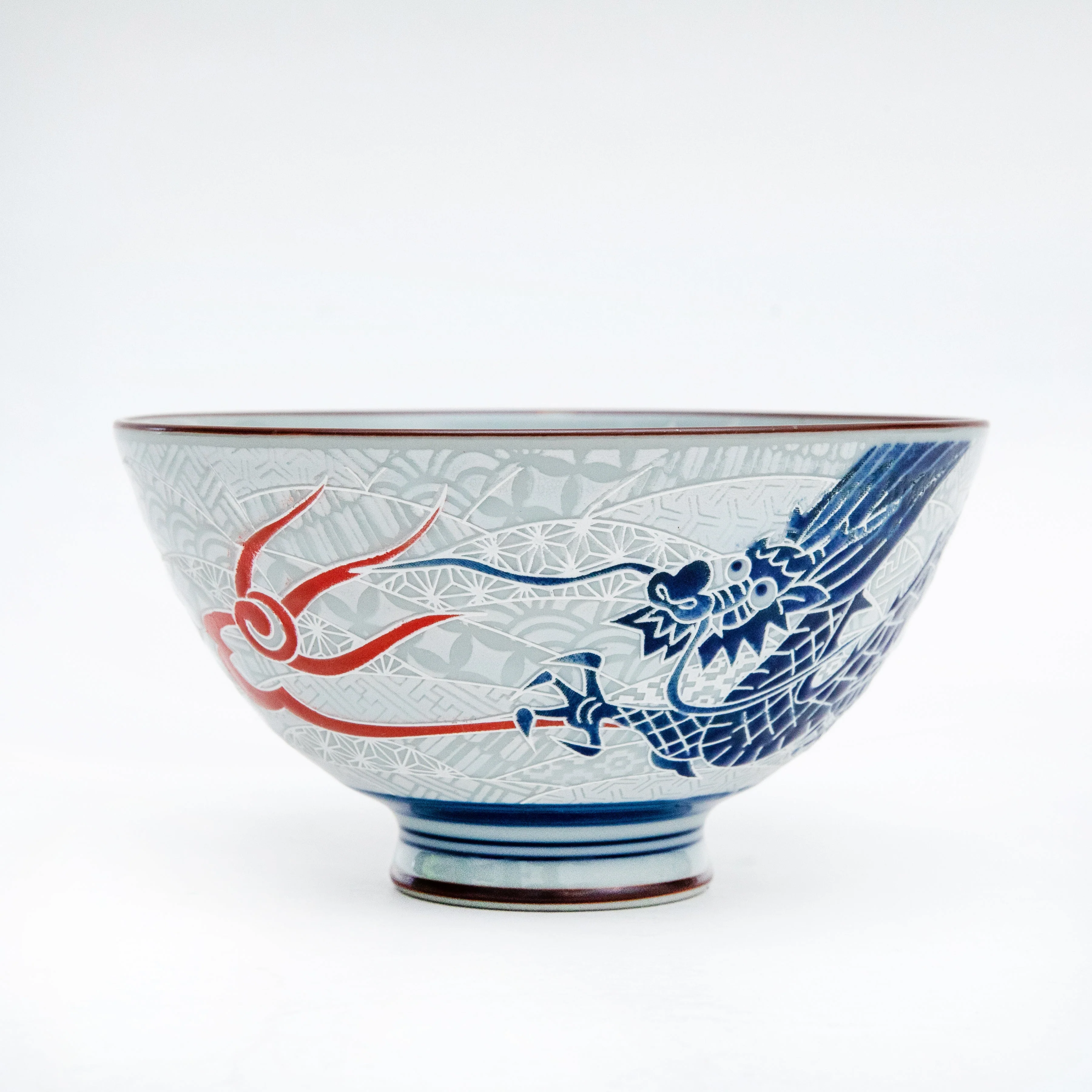 12.2cm Dragon Porcelain Rice Bowl  L - Image 3