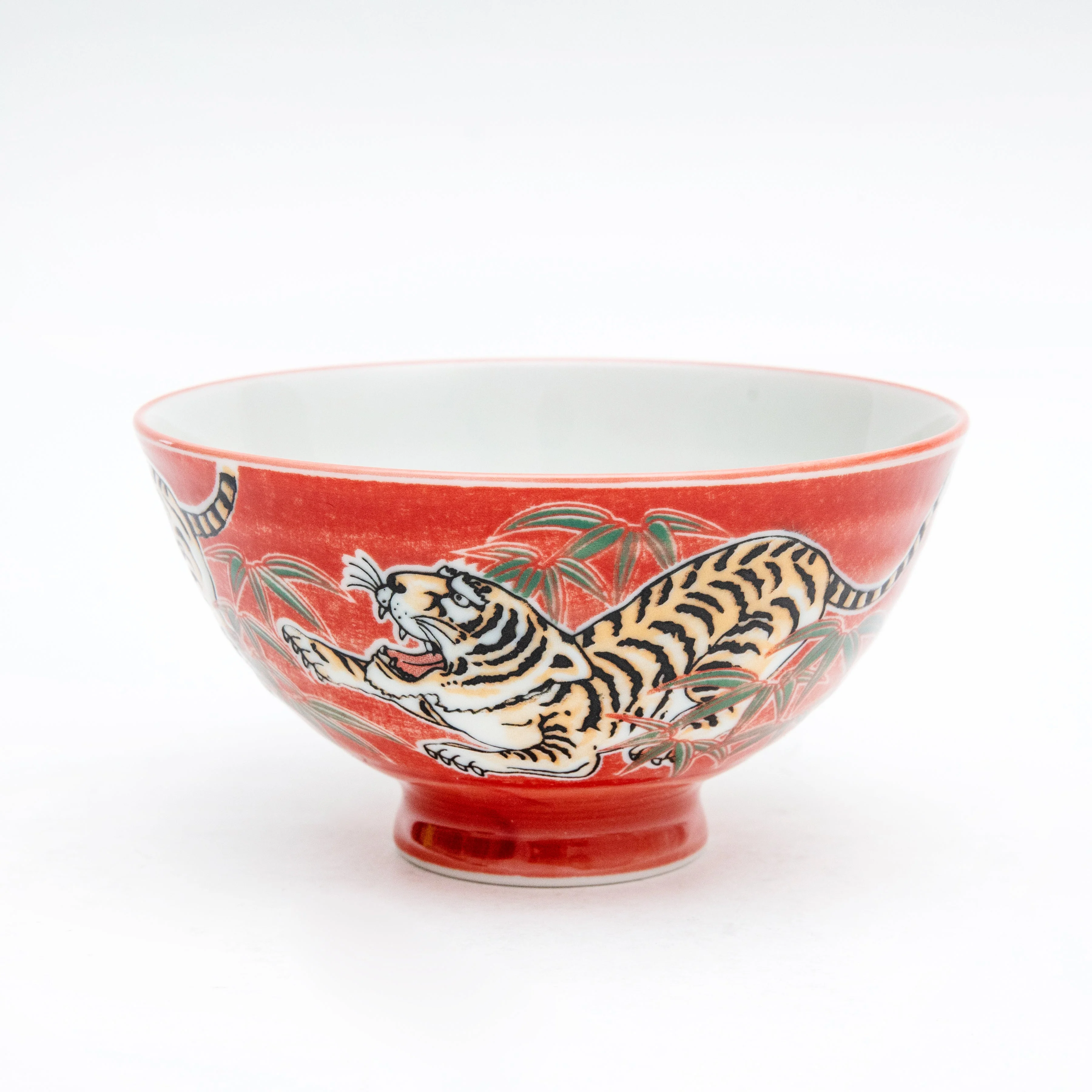 11.4cm Tiger Porcelain Rice Bowl  M - Image 2