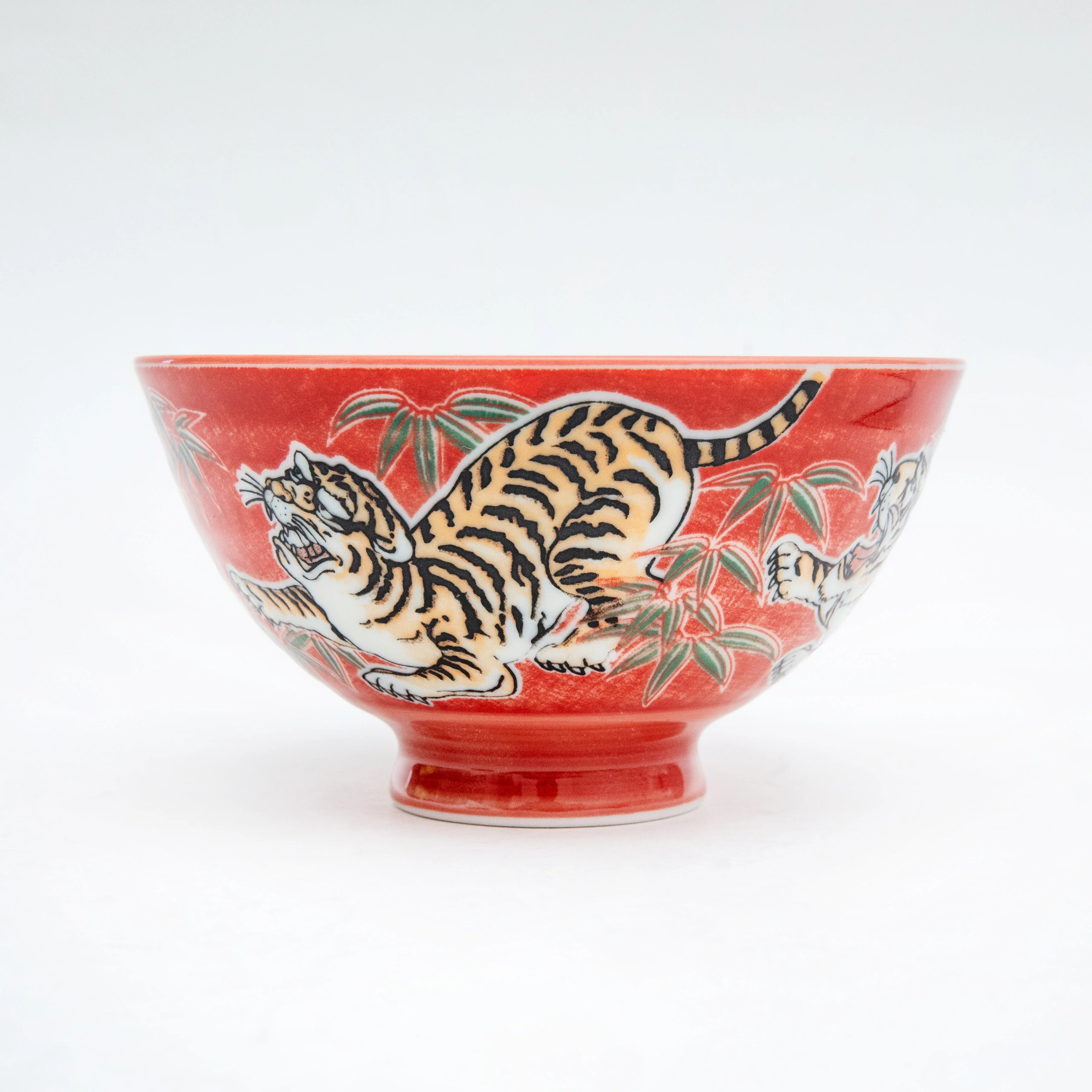 11.4cm Tiger Porcelain Rice Bowl  M - Image 3