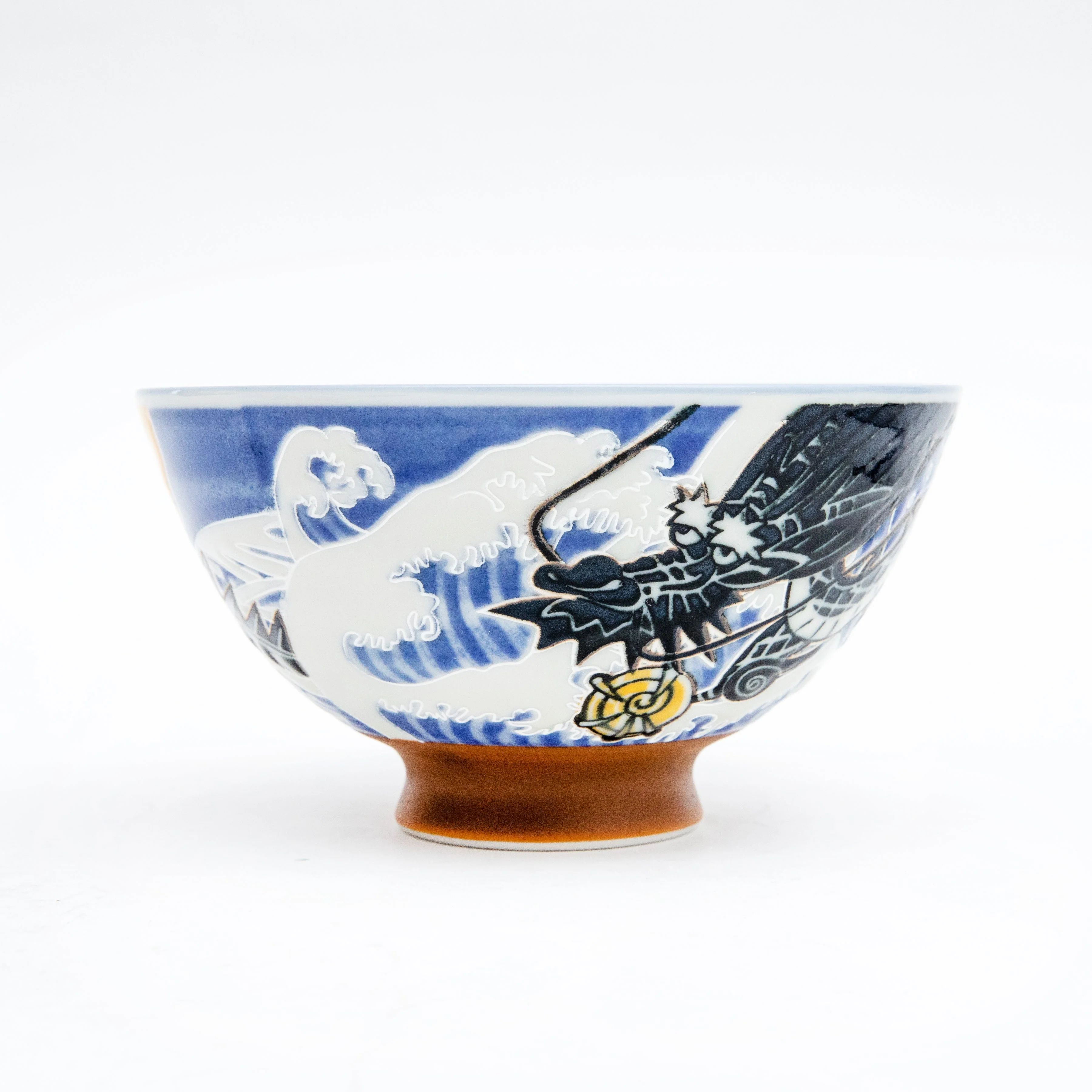 12.2cm Wave Dragon Porcelain Rice Bowl  L - Image 3