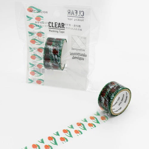 Round Top Washi Masking Tape Clear Washi Masking Tape Flower Decoration - Image 2