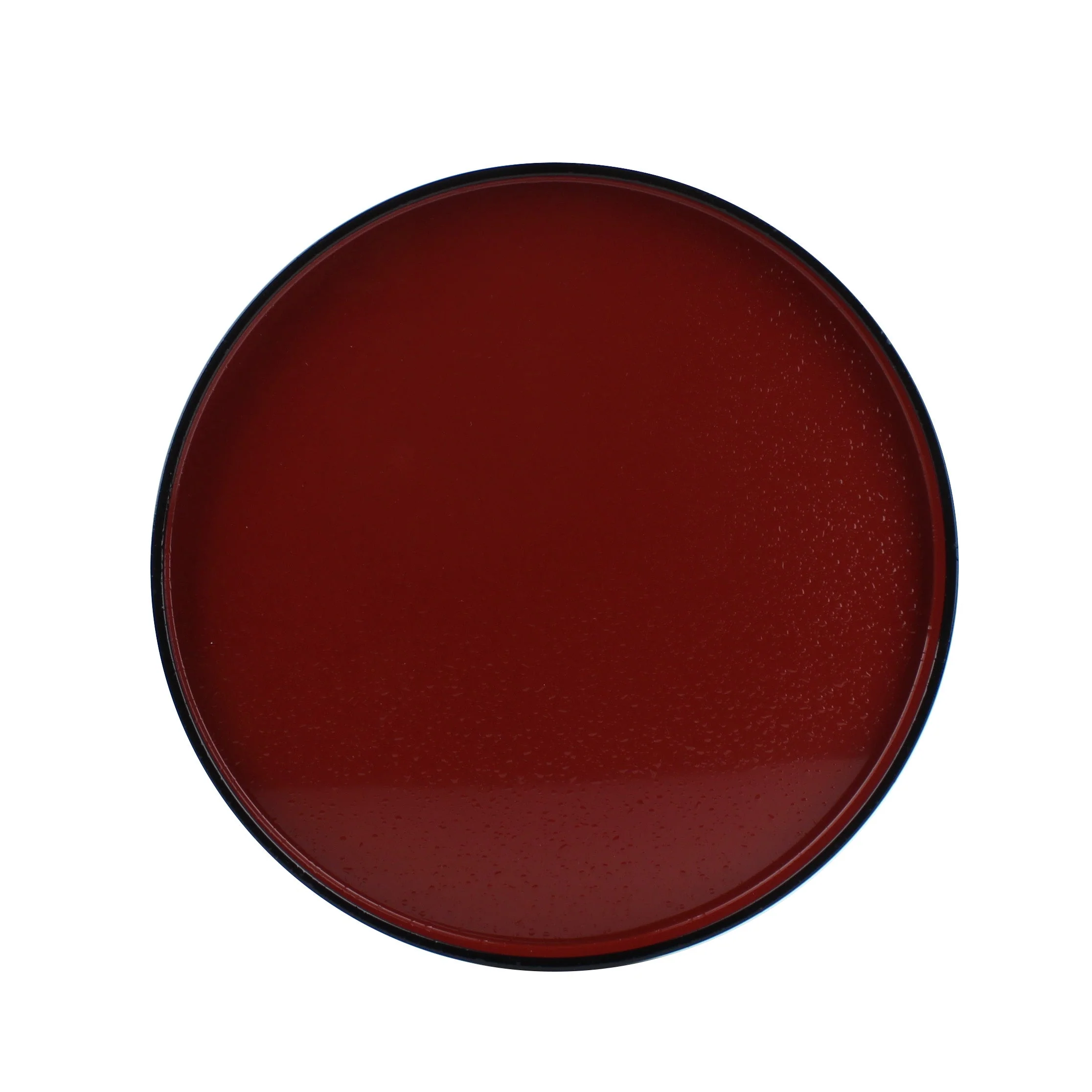 Black & Red Round Vermilion Bottom Tray 24cm - Image 2