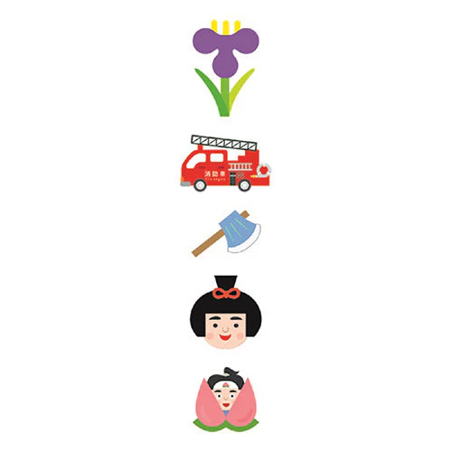 Ryuryu Children's Day Spring 3-Way: Separate, Stick & Stack Stickers HCSN08 - Image 2