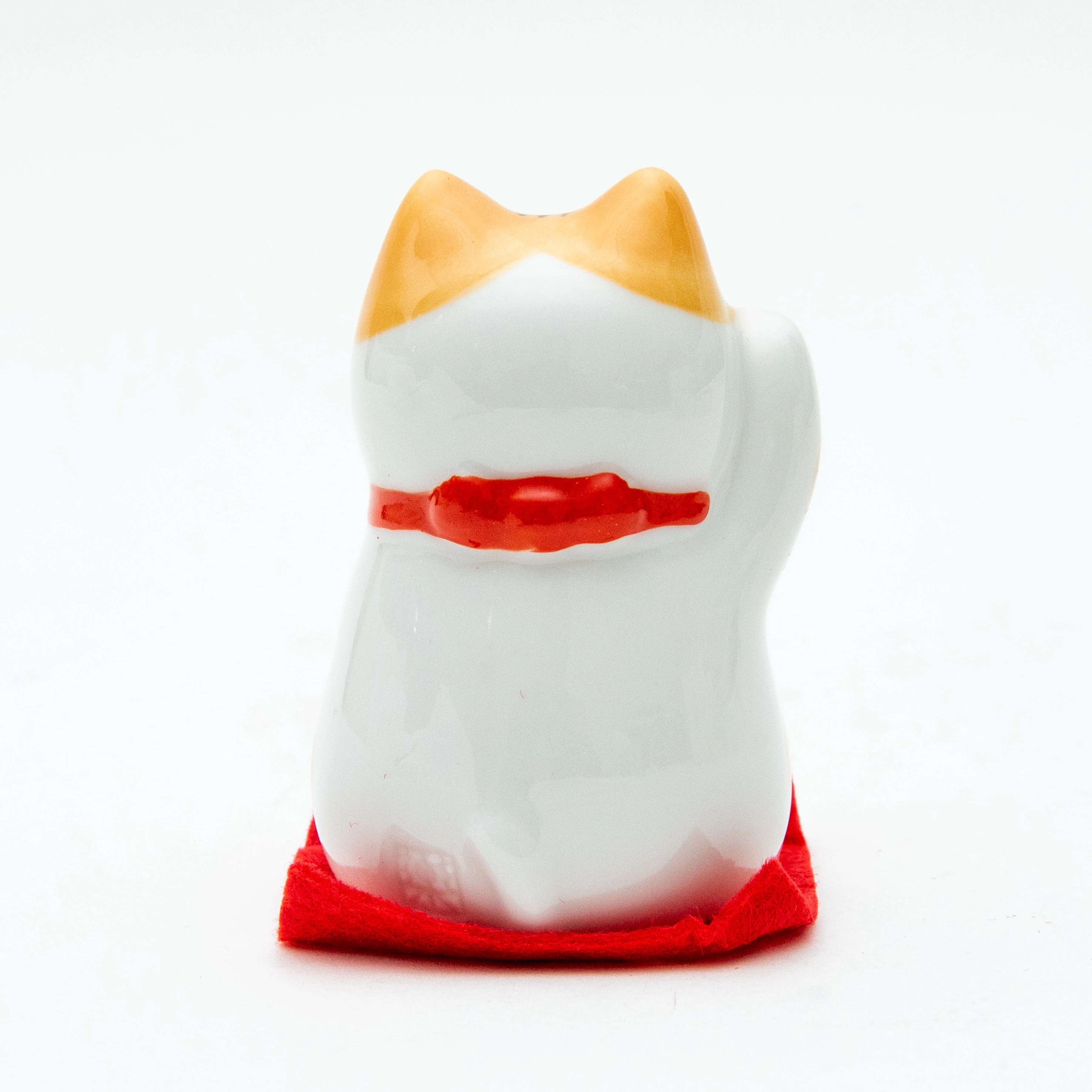 S Beckoning Cat With Zabuton Cushion Ceramic Ornament - Image 5
