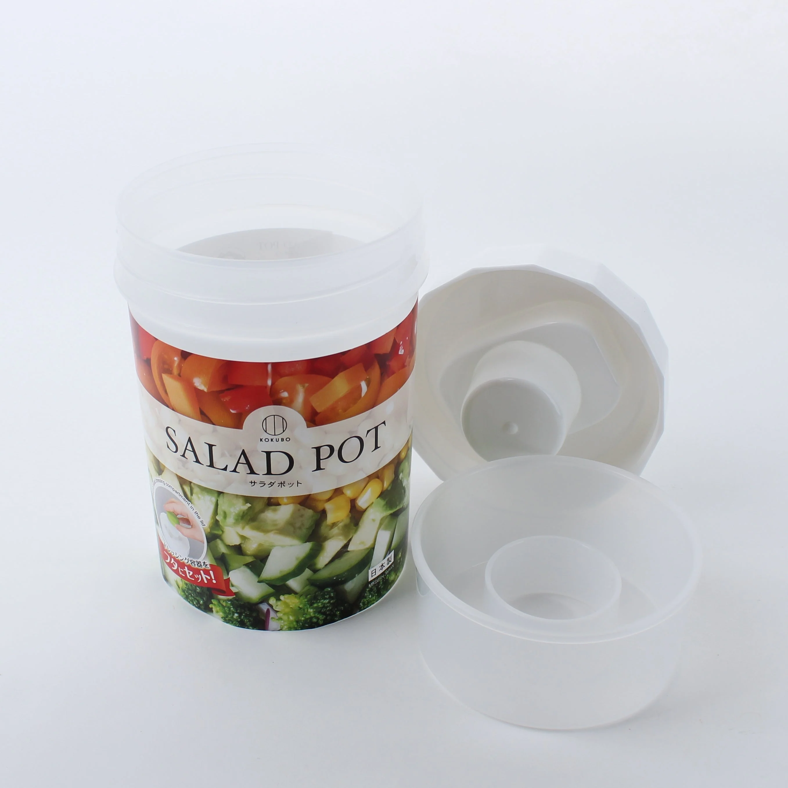 Kokubo Salad Container With Dressing Cup On Lid - 700ml - Image 6