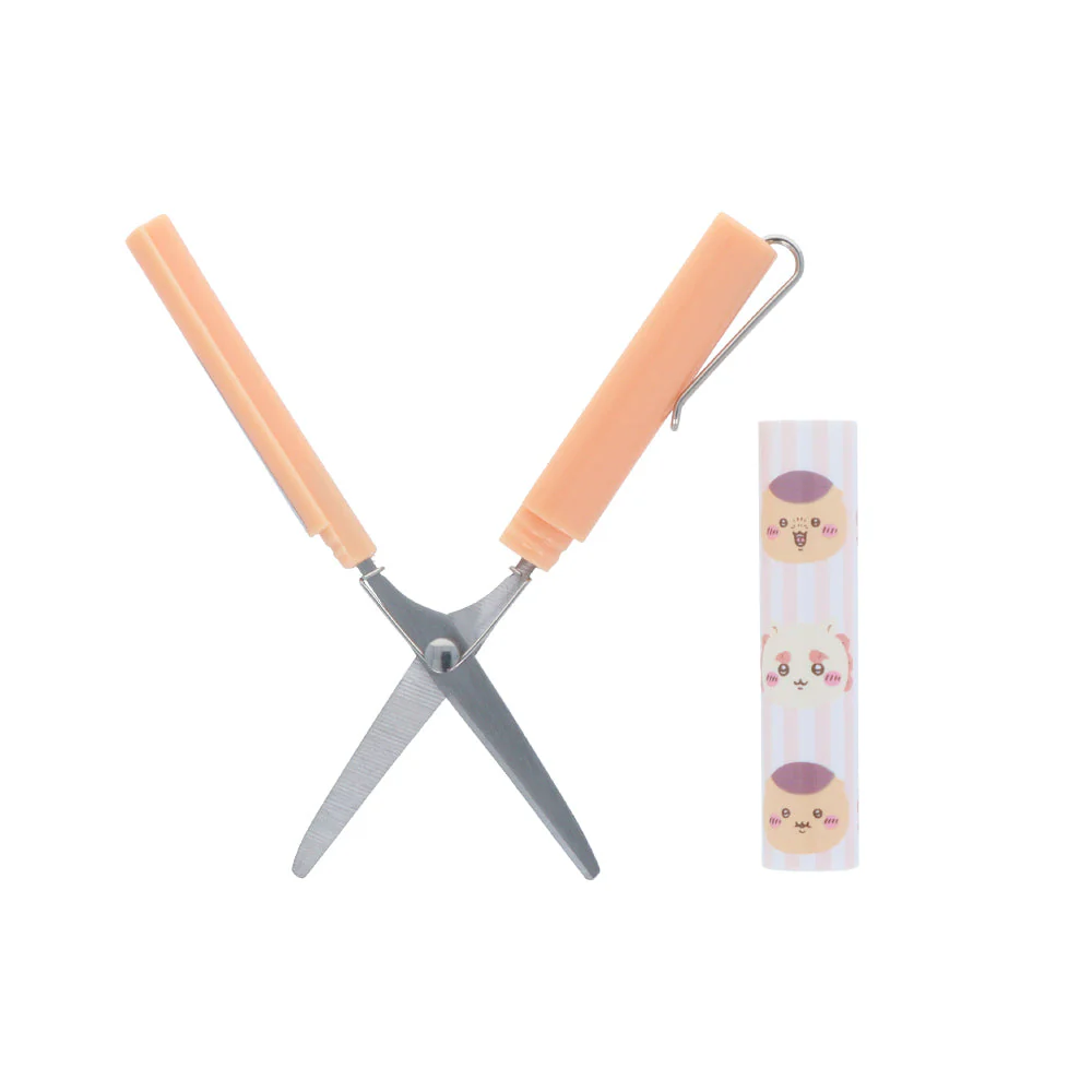 Sun-Star STICKYLE Chiikawa: Kurimanju & Shisa Slide to Use Compact Scissors - Image 4