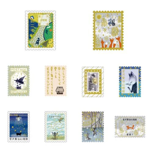 Seal Do Miyazawa Kenji: Amenimo Makezu, Yuki Watari, Spring and Asura Sticker Flakes ks-fb-10006 - Image 2