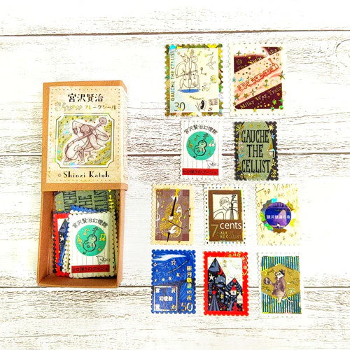 Seal Do Miyazawa Kenji: Gauche the Cellist, Night on the Galactic Railroad Sticker Flakes ks-fb-10003 - Image 4