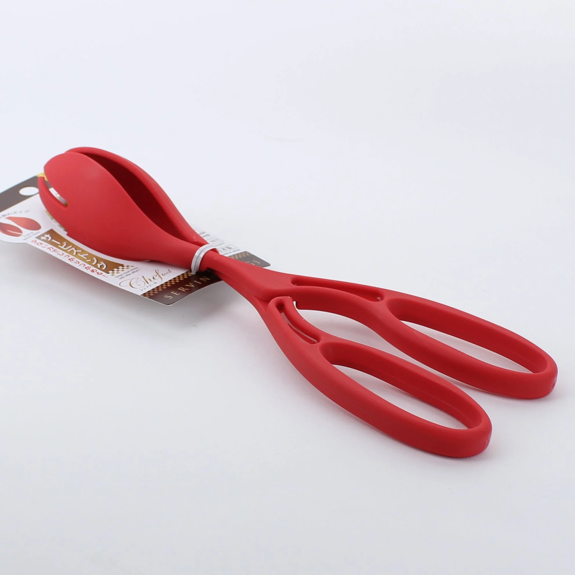 Kokubo Red Scissor-Like Serving Tongs - Image 4