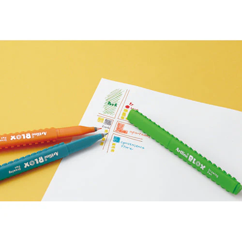 Shachihata Artline Blox Purple 0.4 mm Water-based Ink Highlighter - Image 13