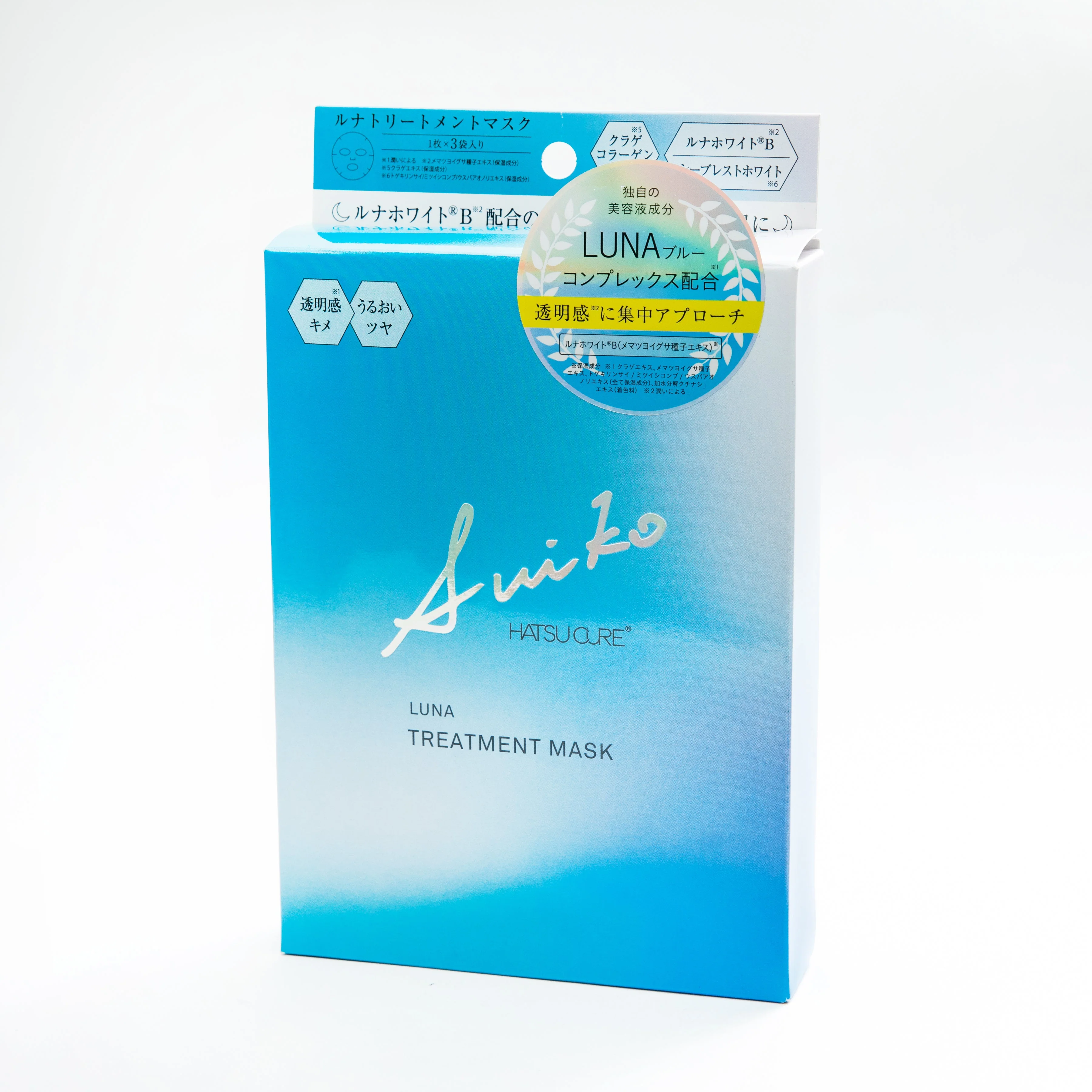 Suiko Hatsu Cure Luna Treatment Mask (3 Sheets) - Image 2